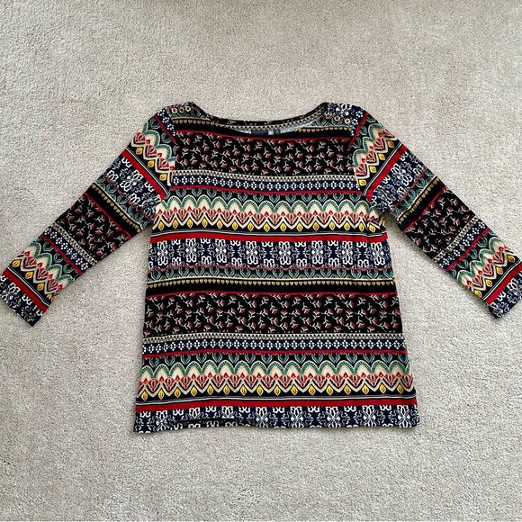 Rafaella Three Quarter Sleeve Top - Medium - Picture 2 of 8